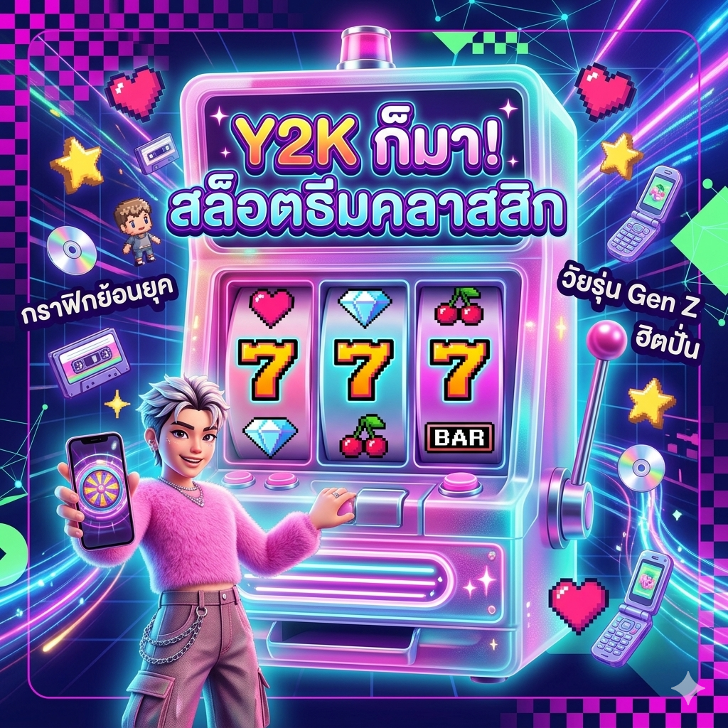Y2K ก็มา! แนะนำสล็อตธีมคลาสสิก กราฟิกย้อนยุคที่วัยรุ่น Gen Z กำลังฮิตปั่น