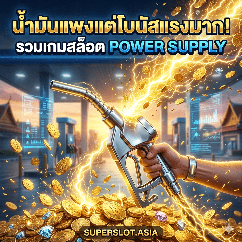 น้ำมันแพงแต่โบนัสแรงมาก! รวมเกมสล็อต 'Power Supply' ปั่นสนุกกระตุ้นพลังงานบวก รับกำไรเข้ากระเป๋าไม่ง้อค่าน้ำมัน