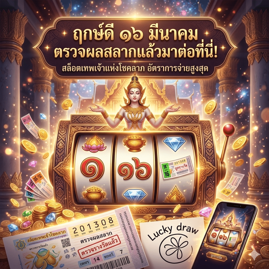ตรวจผลสลากแล้วมาต่อที่นี่! ฤกษ์ดี 16 มีนาคม กับสล็อตธีม "เทพเจ้าแห่งโชคลาภ" ที่มีอัตราการจ่ายสูงสุด
