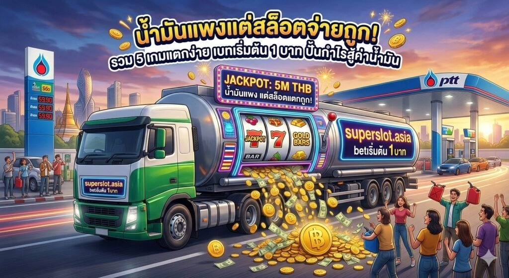 น้ำมันแพงแต่สล็อตจ่ายถูก! รวม 5 เกมแตกง่าย เบทเริ่มต้น 1 บาท ปั้นกำไรสู้ค่าน้ำมัน