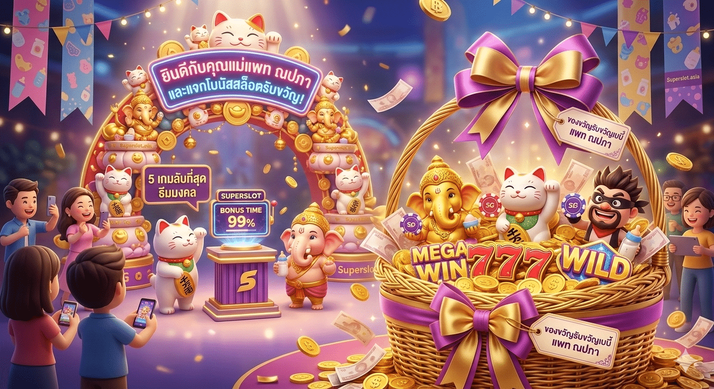 ฉลองข่าวดี! รวมเกมสล็อตธีม 'เบบี้ & ครอบครัวหรรษา' แจกโบนัสรับขวัญสมาชิกใหม่