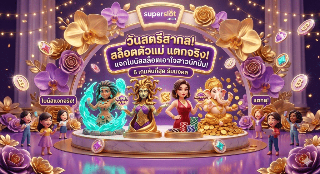 วันสตรีสากล! รวม 5 เกมสล็อต 'ตัวแม่' แตกดุ แตกจริง แจกโบนัสเอาใจสาวนักปั่นที่ Superslot