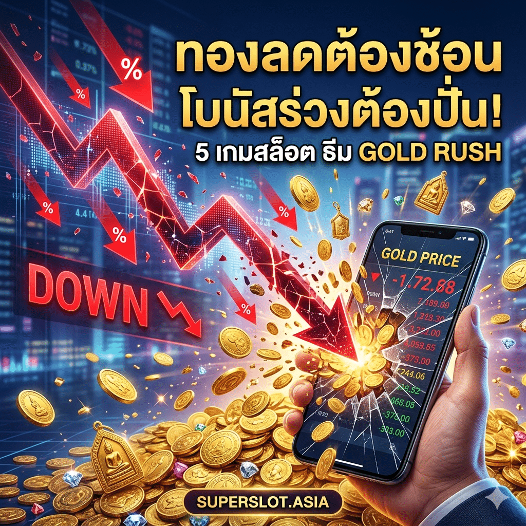ทองลดต้องช้อน โบนัสร่วงต้องปั่น! 5 เกมสล็อตธีม "Gold Rush" ล่าทองคำมาชดเชยกำไรวันนี้
